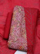 Embroidered Cotton Blend Unstitched Suit With Dupatta